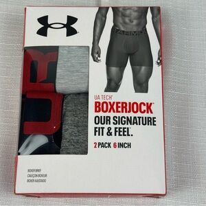 Under Armour Boxerjock 2-Pack - Red and Gray